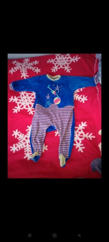 Pijama 12 mois hiver épais bleu