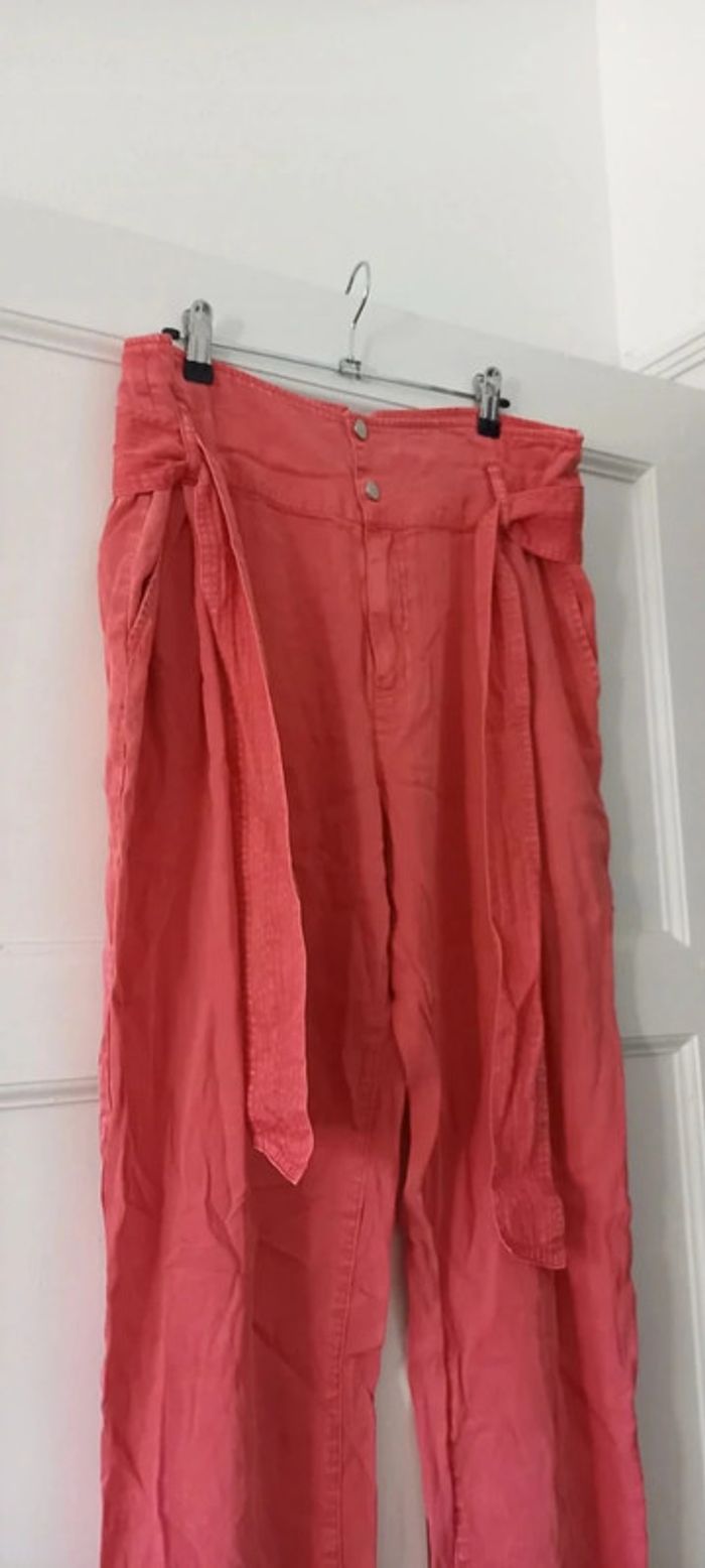 Pantalon rose ikks 44 - photo numéro 3