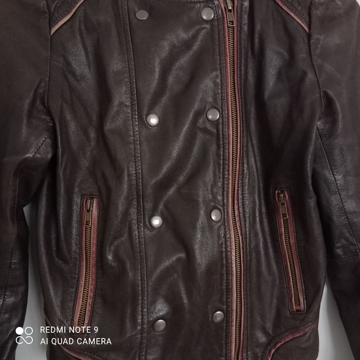 Blouson en cuir marron t38 Kookaï - photo numéro 7