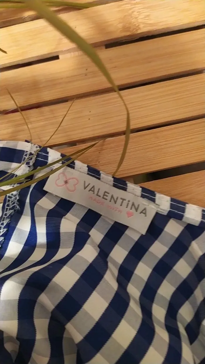 Robe Valentina 40 Vichy bleu et blanc - photo numéro 4