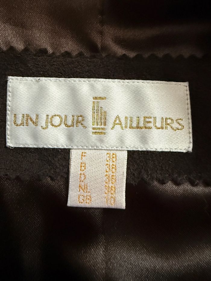 Veste en cuir Un Jour Ailleurs Taille 38 - photo numéro 3