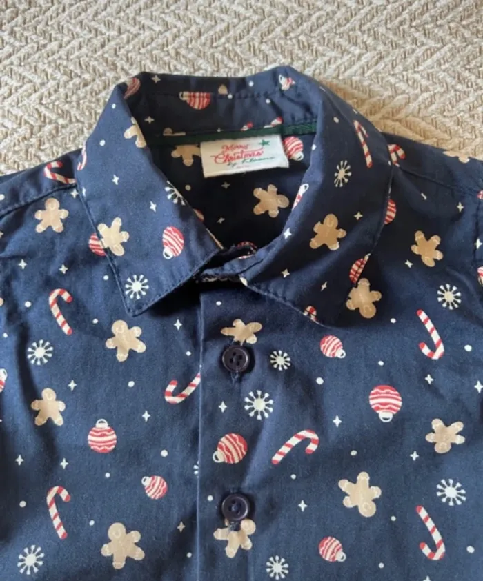Lot vêtement chemise pull Noël bébé 9 mois - photo numéro 5