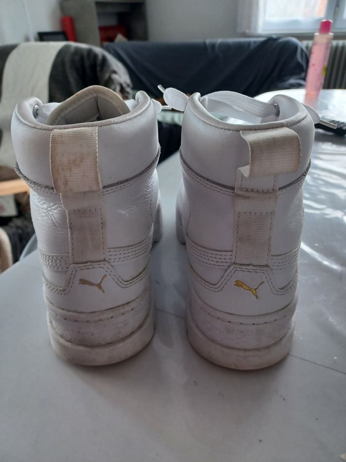 Baskets Puma  montantes blanches - photo numéro 3