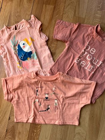 Lot de 3 t-shirts rose taille 3 ans