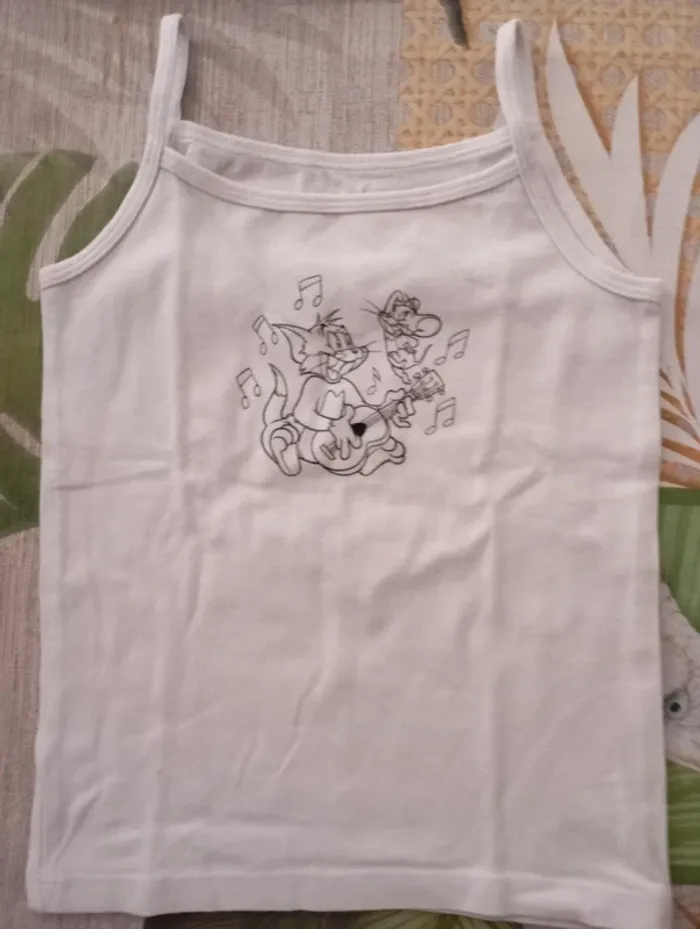 Lot de 10 maillots de corps à petites bretelles Tom et Jerry taille 98/104 - photo numéro 10