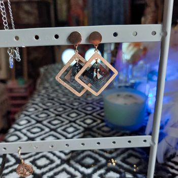Magnifiques boucles d'oreilles neuves acier