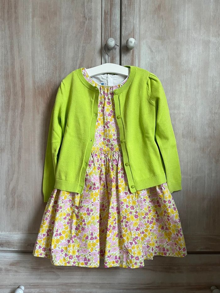 Robe liberty détails festonné sur les manches 6ans - photo numéro 6