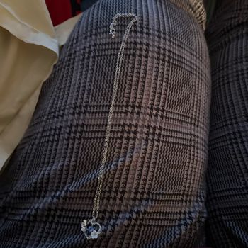 Collier avec cœur fleurs