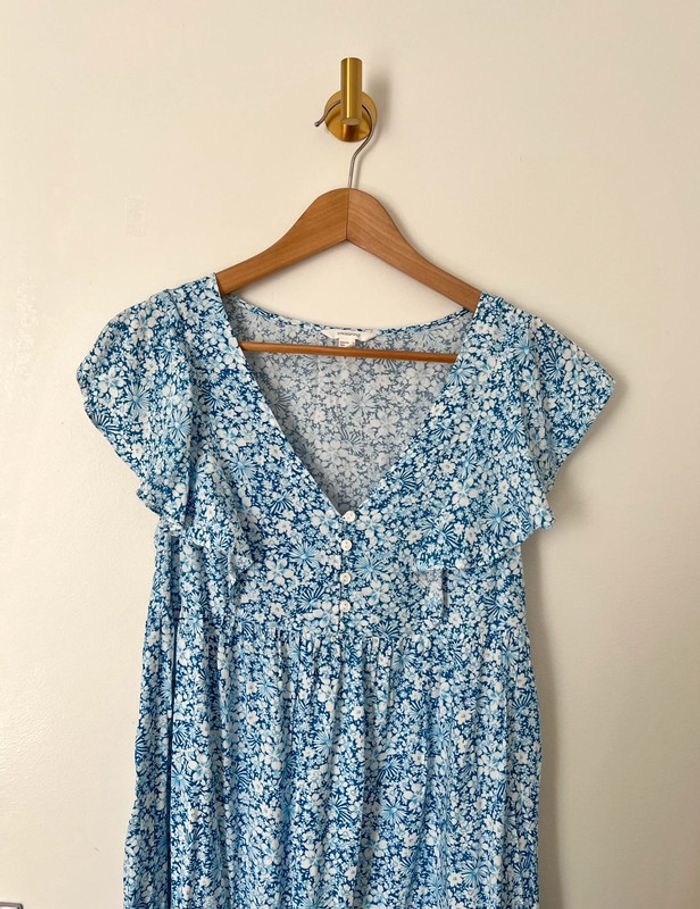 Mini robe bleue fleurie Springfield XS avec boutons - photo numéro 3