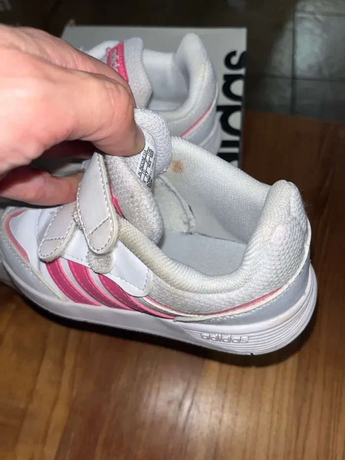 Basket fille adidas 27 blanche et rose - photo numéro 5