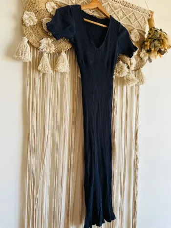 Robe longue marine taille S