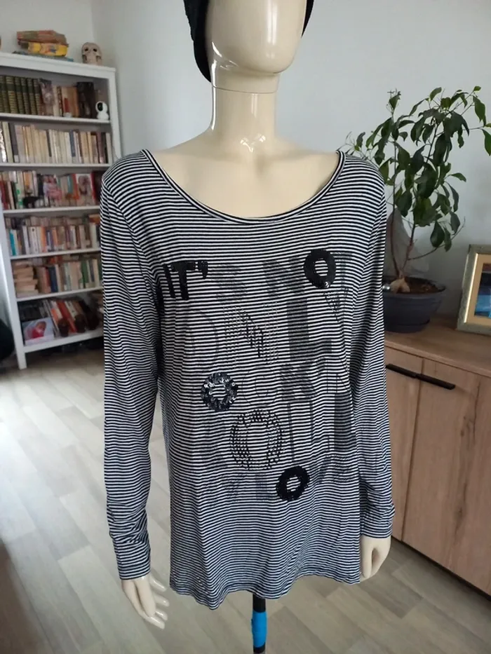Haut rayé femme T46/48 - photo numéro 2