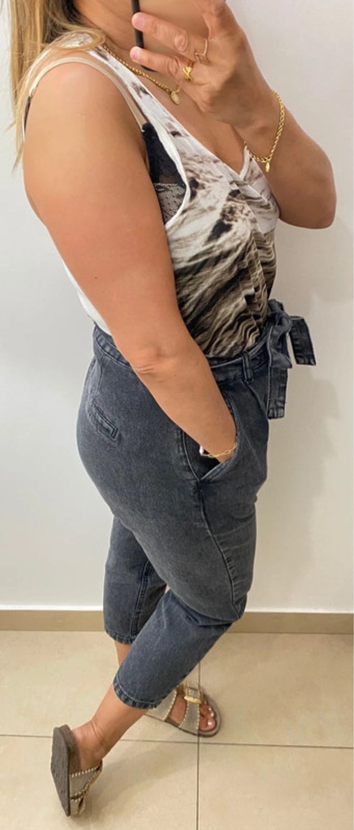 Débardeur imprimé léger Ikks Taille 36-38 - photo numéro 5