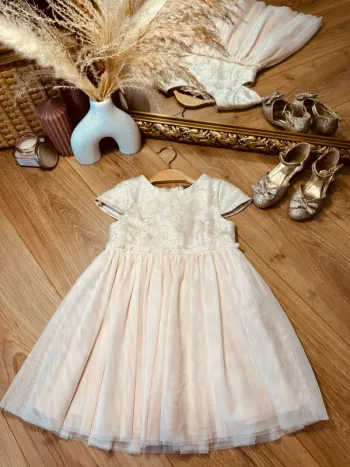 Taille 4 ans Robe créateur fille TAO rose * tulle * 🩷