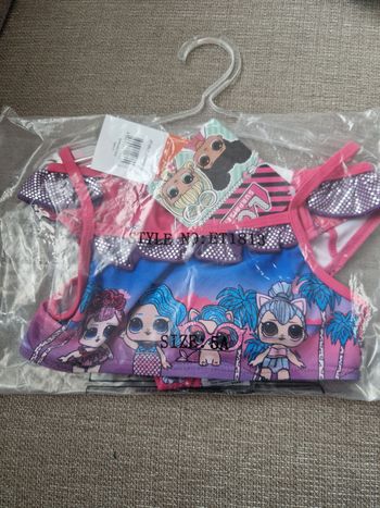 Maillot de bain bikini lol surprise 5 ans neuf 