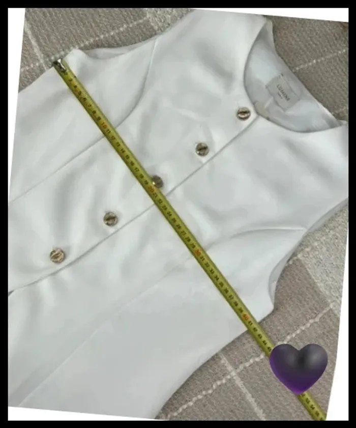 Top femme blazer blanc femme veste sans manches neuf taille M taille 38 lot femme - photo numéro 5