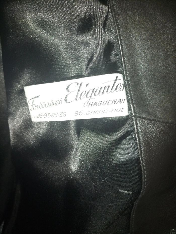 Veste en cuir véritable Taille L - photo numéro 4