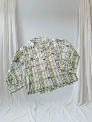 Chemise rayure verte 👁