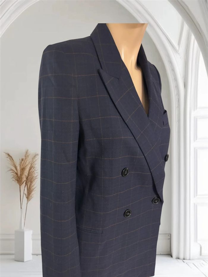 Blazer croisée Zara neuf taille s bleu marine - photo numéro 4