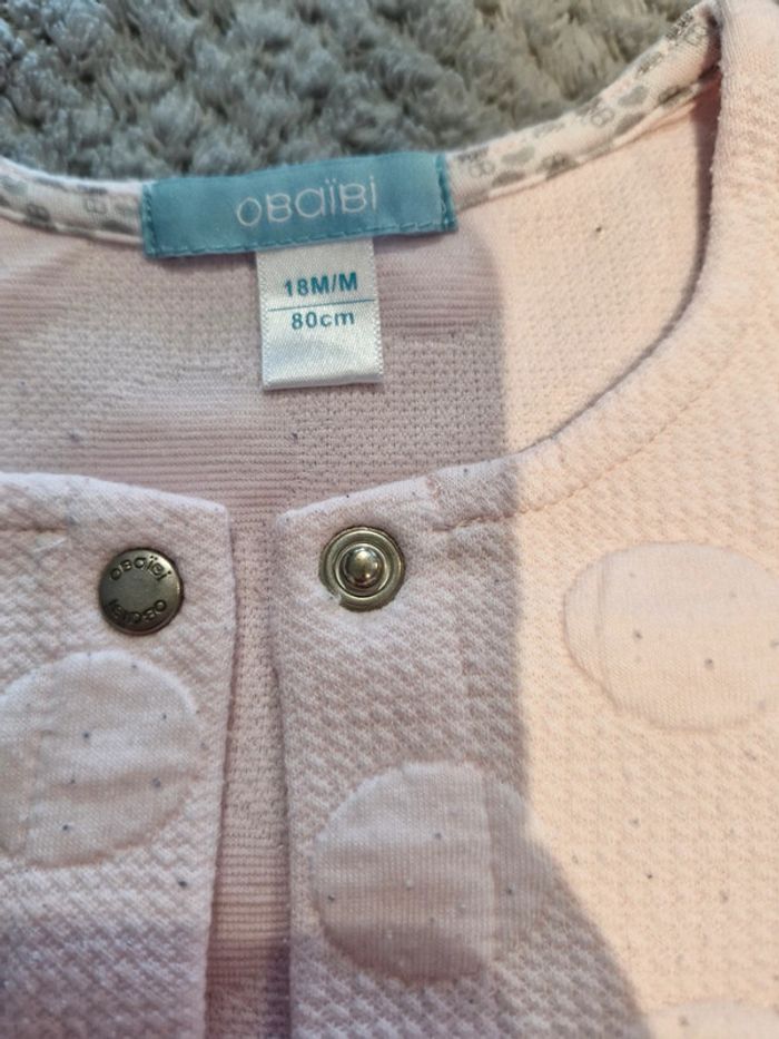 Gilet Obaïbi fille 18 mois rose - photo numéro 2