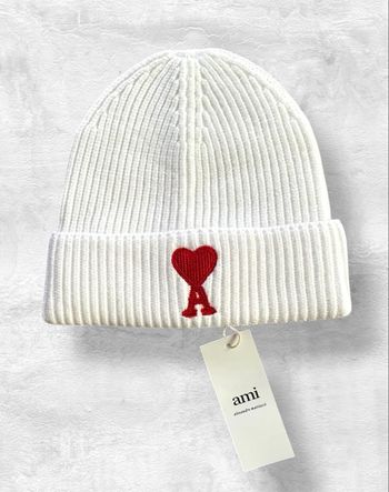 Bonnet Ami Paris Blanc Neuf