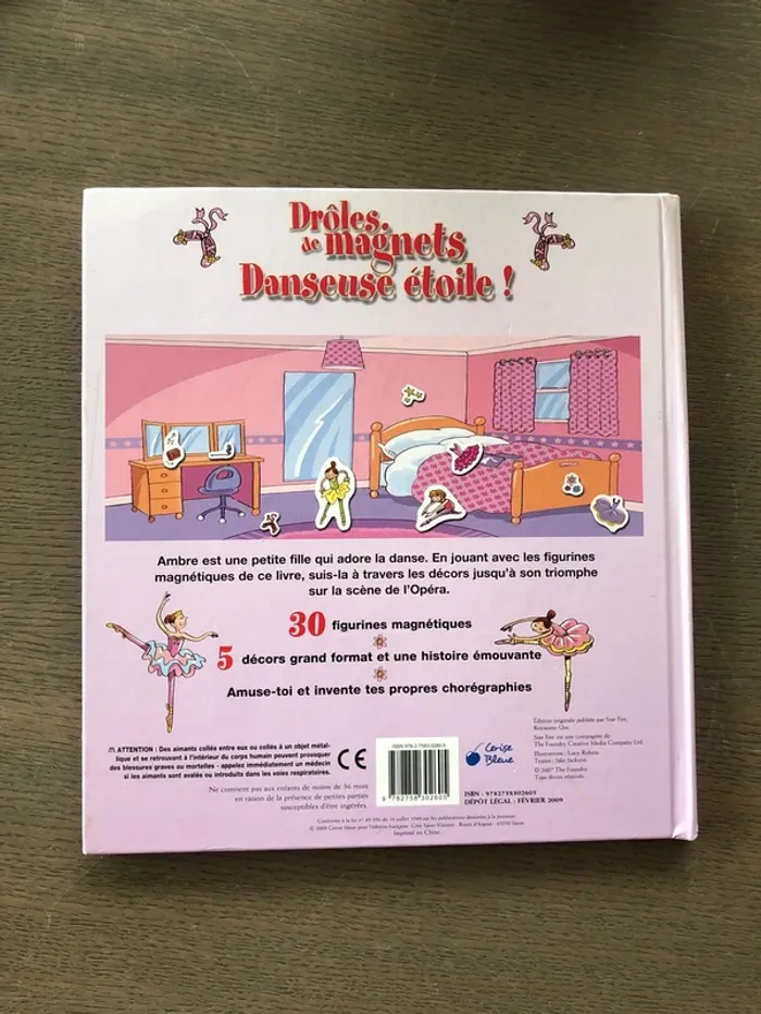 Livre et magnets danseuse étoile - photo numéro 2