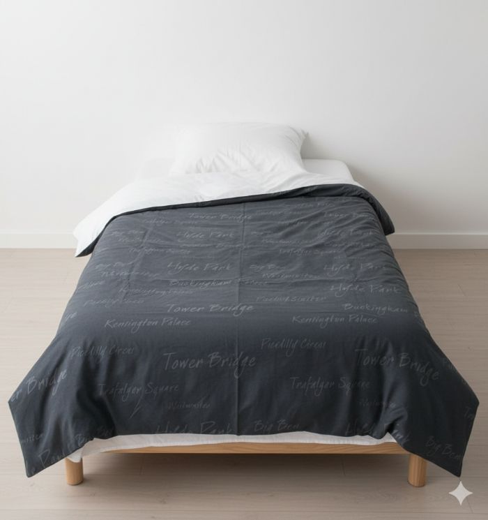 Housse de Couette Londres Union Jack - 1 Personne (140x200) - Coton - photo numéro 2