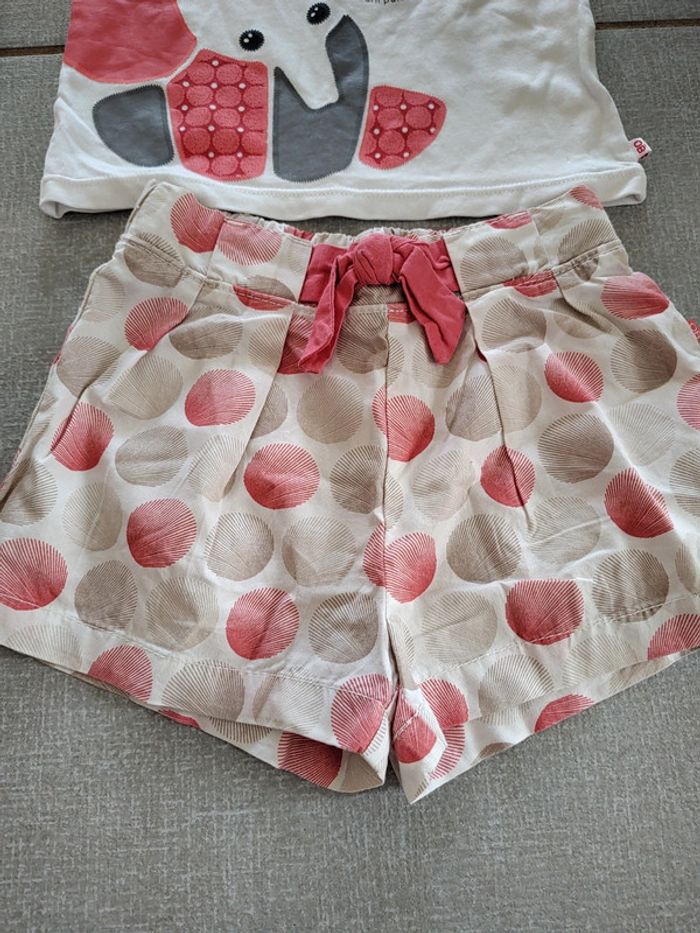 Ensemble t-shirt éléphant short Obaibi T.18 M - photo numéro 4