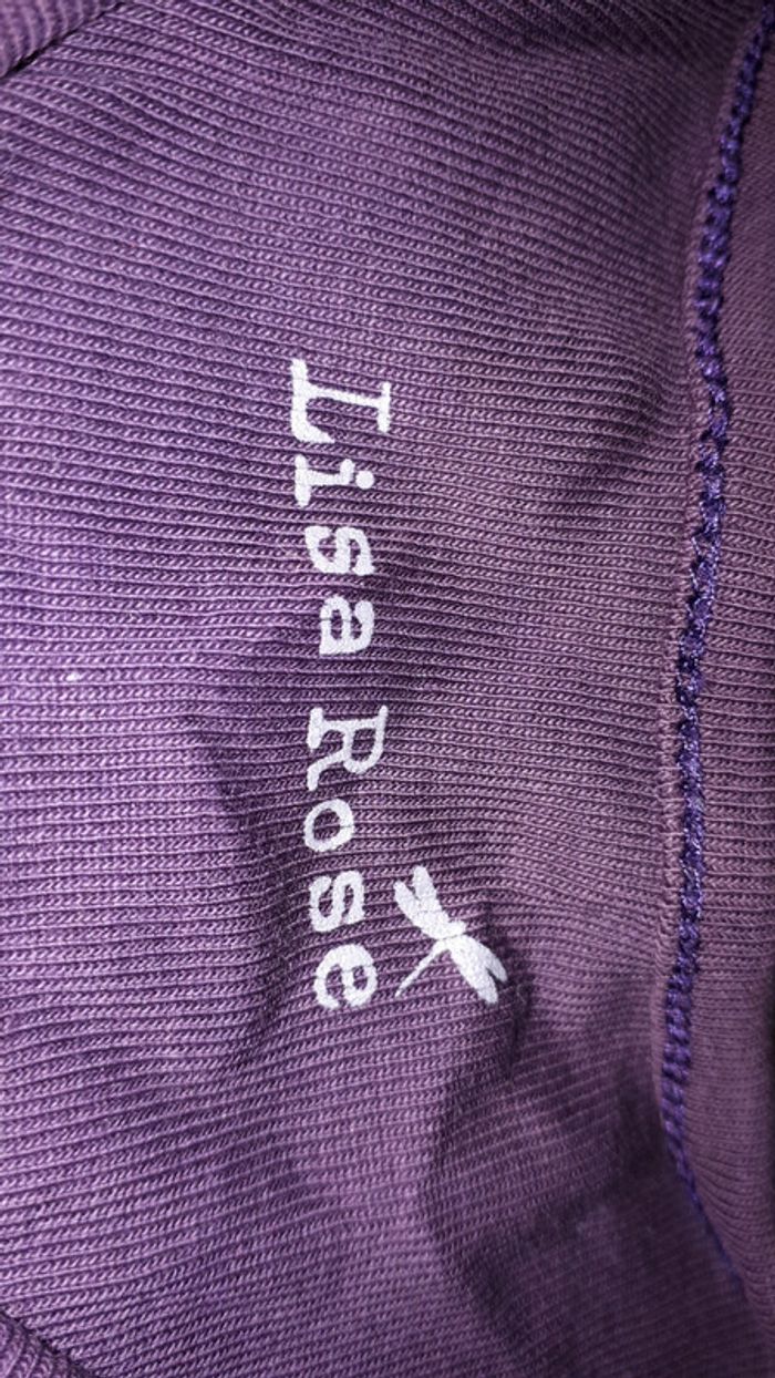 t shirt manche longue prune - photo numéro 2