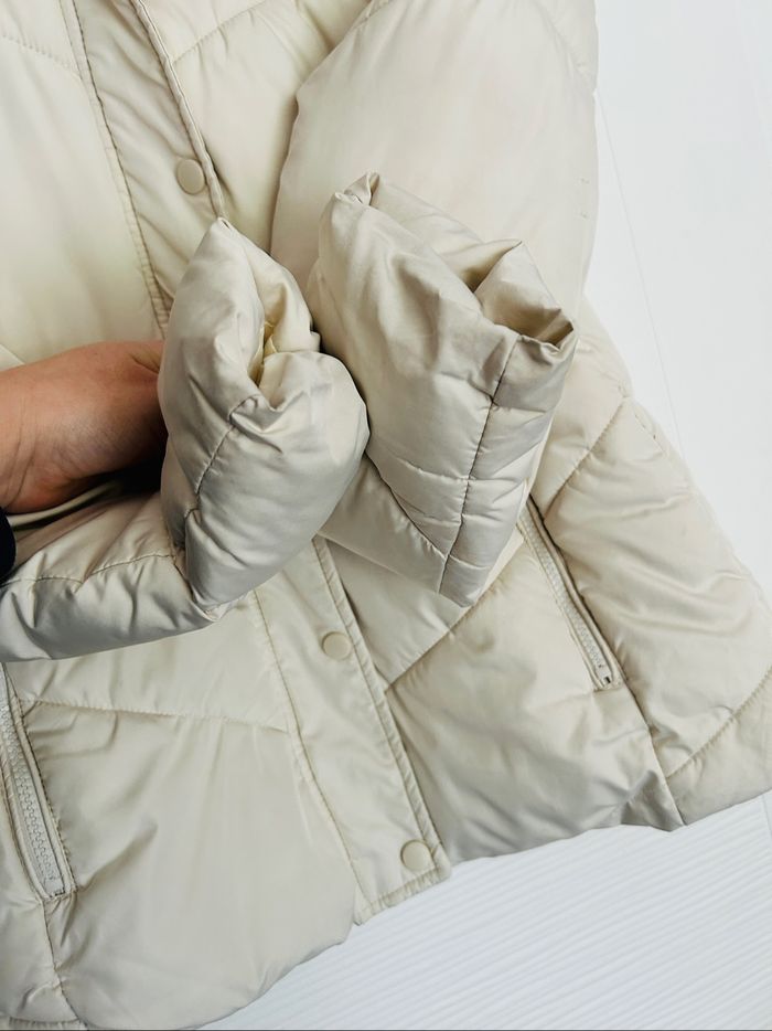 Doudoune beige à capuche - photo numéro 3