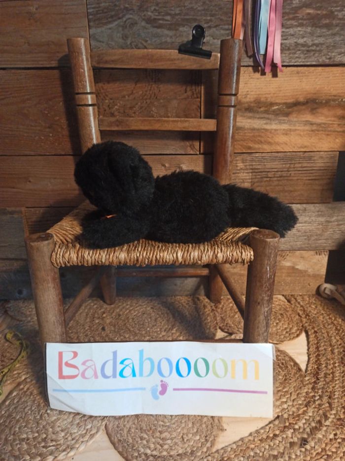 Peluche petit chat noir Ajena vintage - photo numéro 3