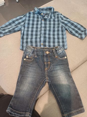 Ensemble chemise kiabi et jeans in extenso taille 6 mois