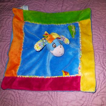 Doudou bourriquet plat multicolore Disney