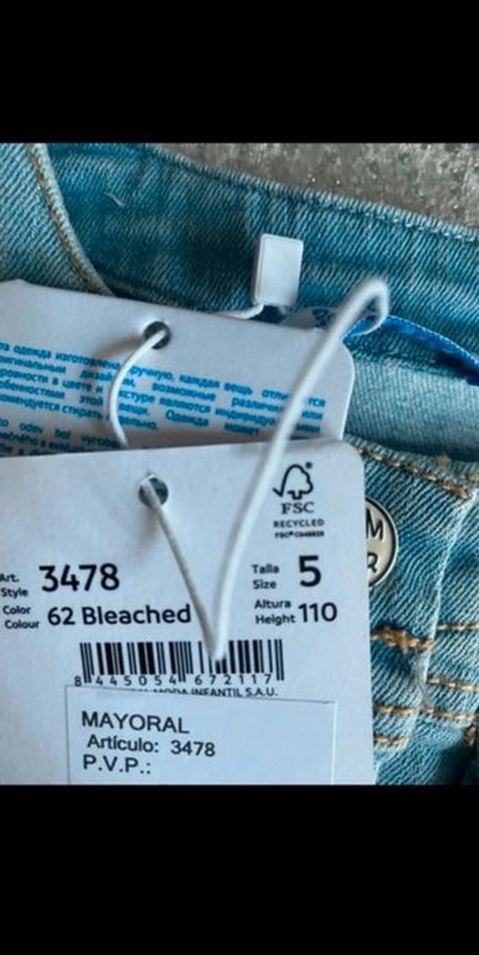 Mayoral veste en jean taille 5 ans neuve - photo numéro 7