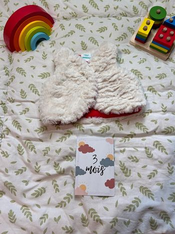 gilet en fourrure sans manches blanc 3 mois orchestra