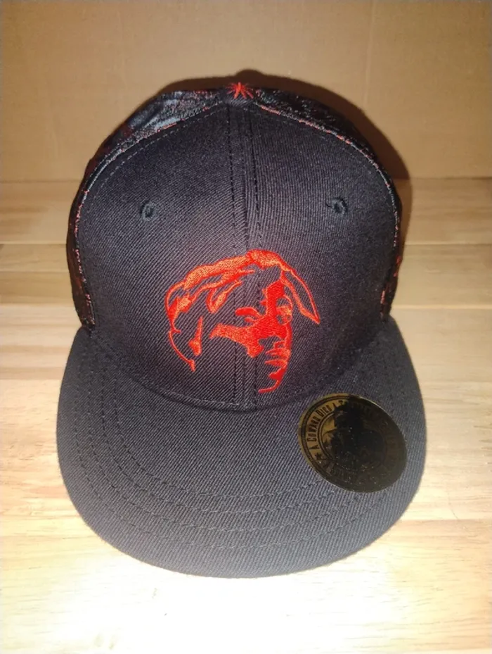 Casquette hip-hop Tupac pour femme et homme avec broderie Tupac, bord plat,
taille L ou 59 cm