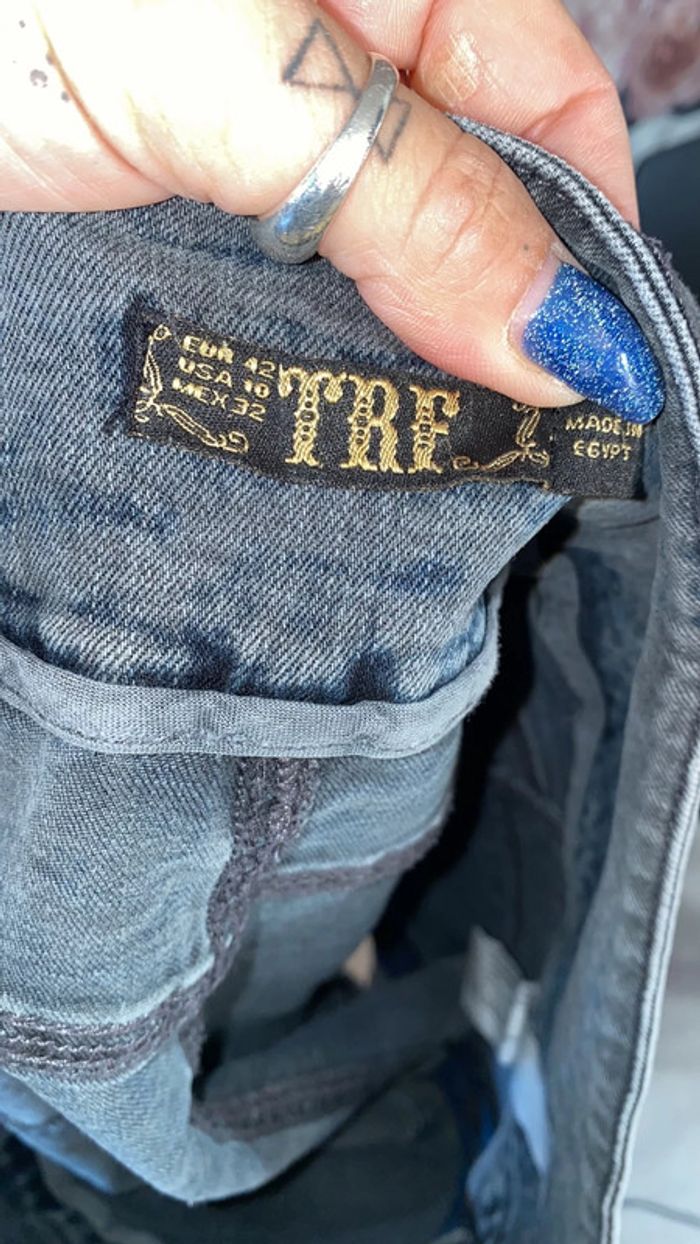 Jupe en jean noir extensible taille 42 - photo numéro 5