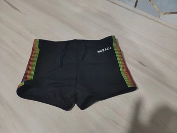 Boxer maillot de bain garçon piscine Nabaiji noir 6 ans aqua resist