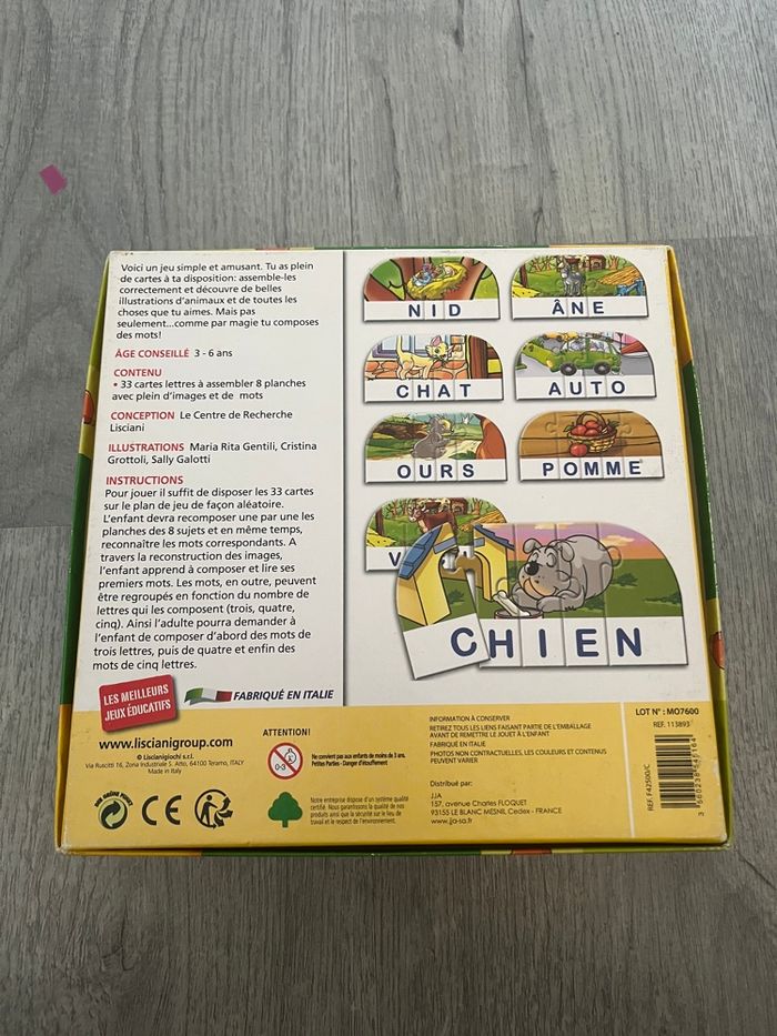 Jeu de société puzzle premiers mots 3/6 ans - photo numéro 2