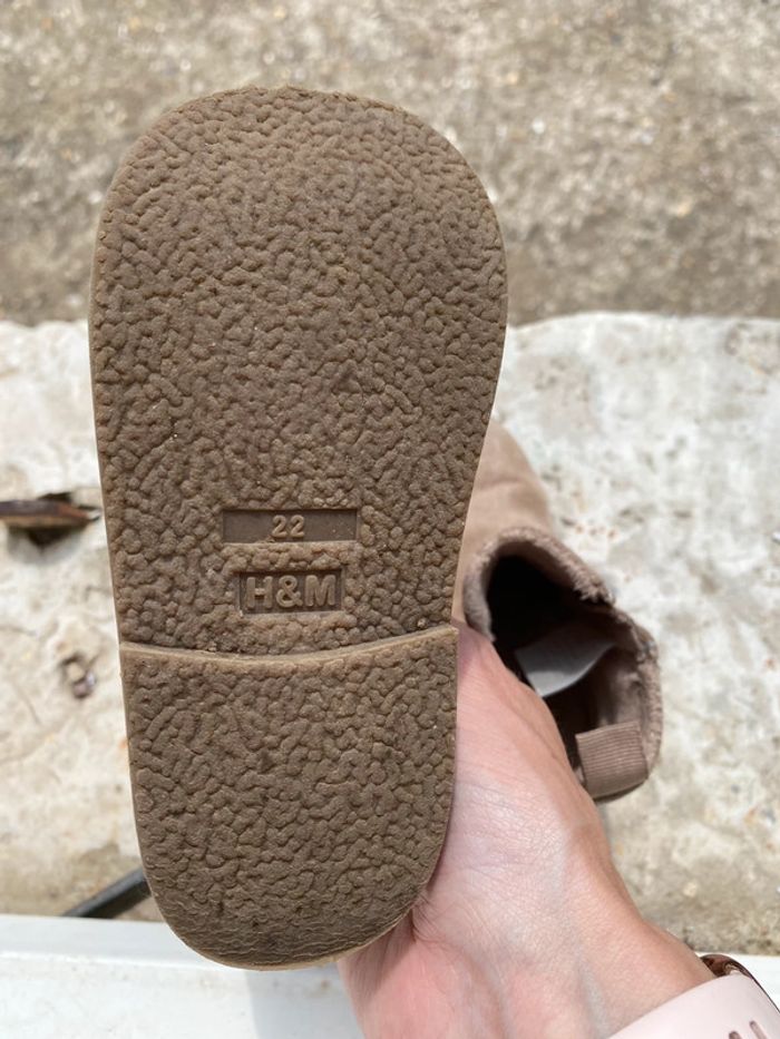 Bottines fourrées fermetures H&M 22 daim - photo numéro 4