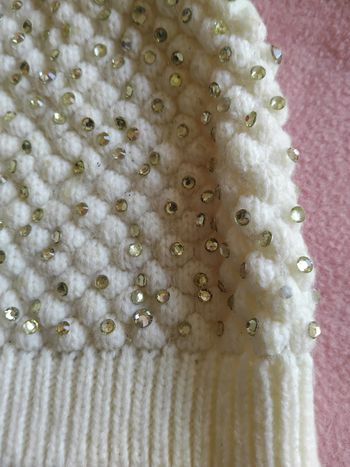 Bonnet  strass creme