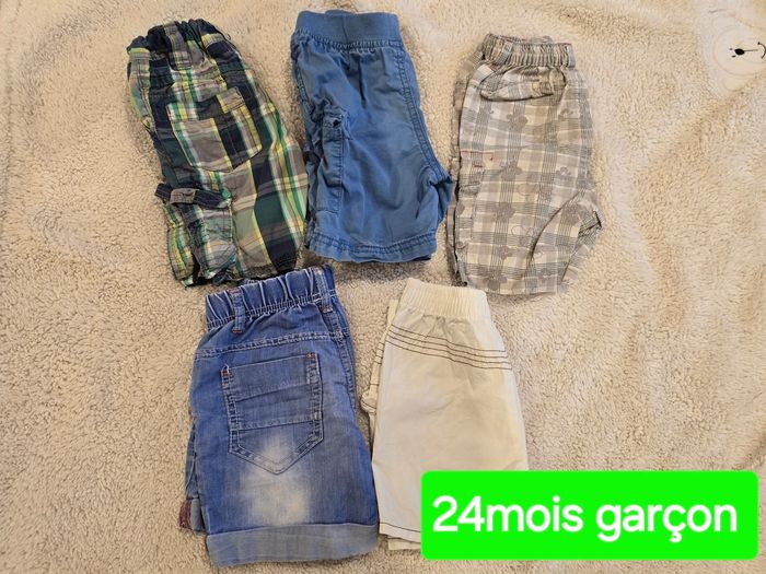 Lot shorts garçon 24mois