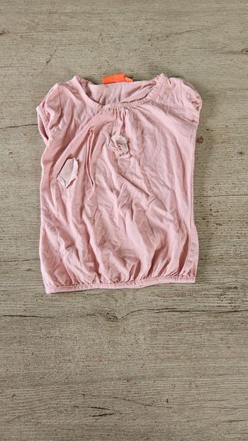 Blouse rose clair sans manche avec déco, Efratis, 6 ans, peu mise
