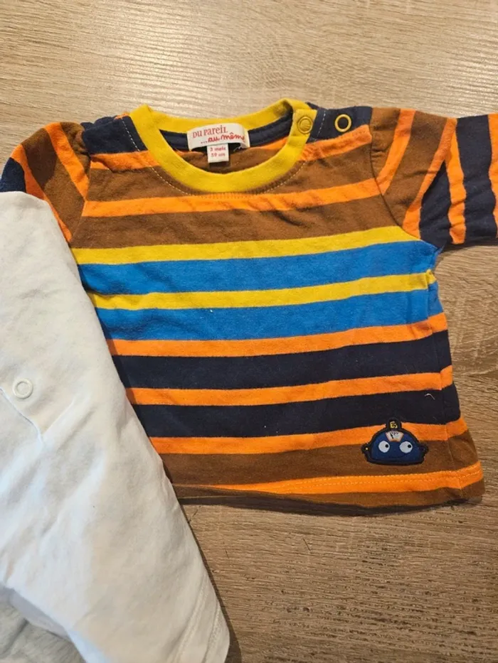 Lot de 3 tee shirt manche longues taille 3 mois 🌸 - photo numéro 3