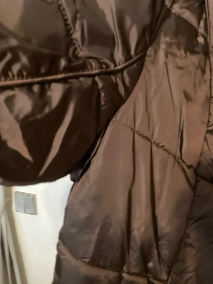 superbe doudoune manteau veste hiver marron 48 M&S mode - photo numéro 3