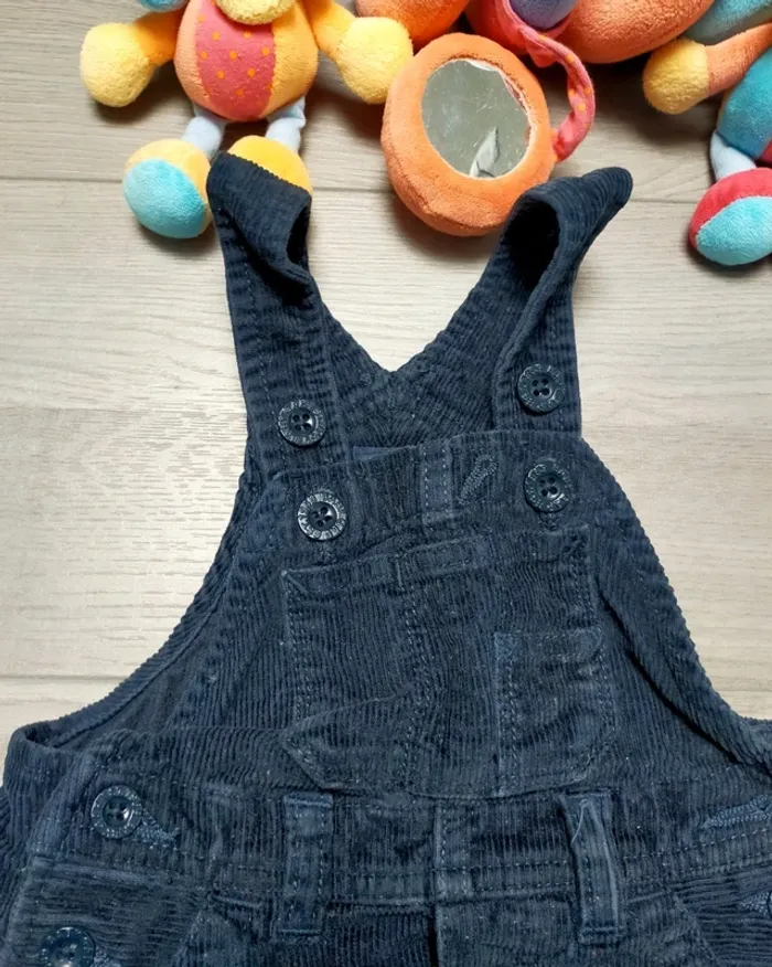 Salopette marine velours côtelé mixte 6-12 mois Babygap - photo numéro 8