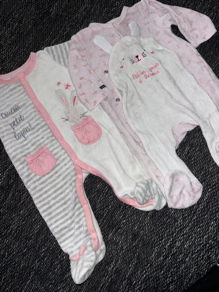 Lot de 2 pyjamas lapin