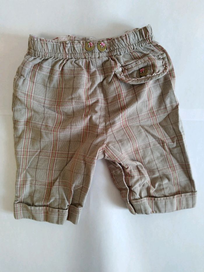 Short mi-saison à carreaux Sergent Major fille taille 12 mois - photo numéro 2