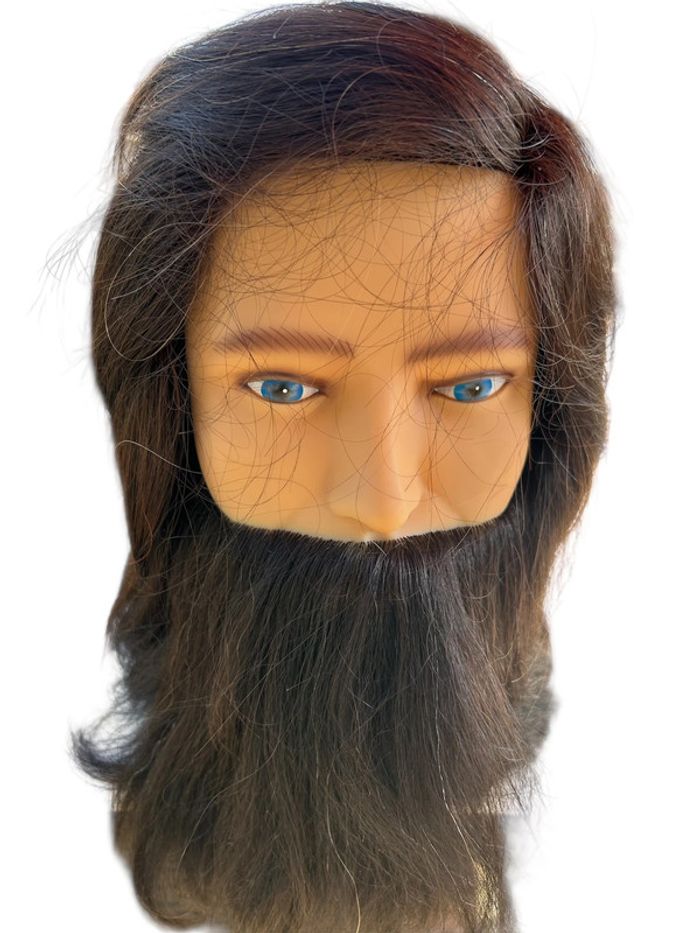 Tête à coiffer #Eric#20 cm de cheveux naturels #neuve