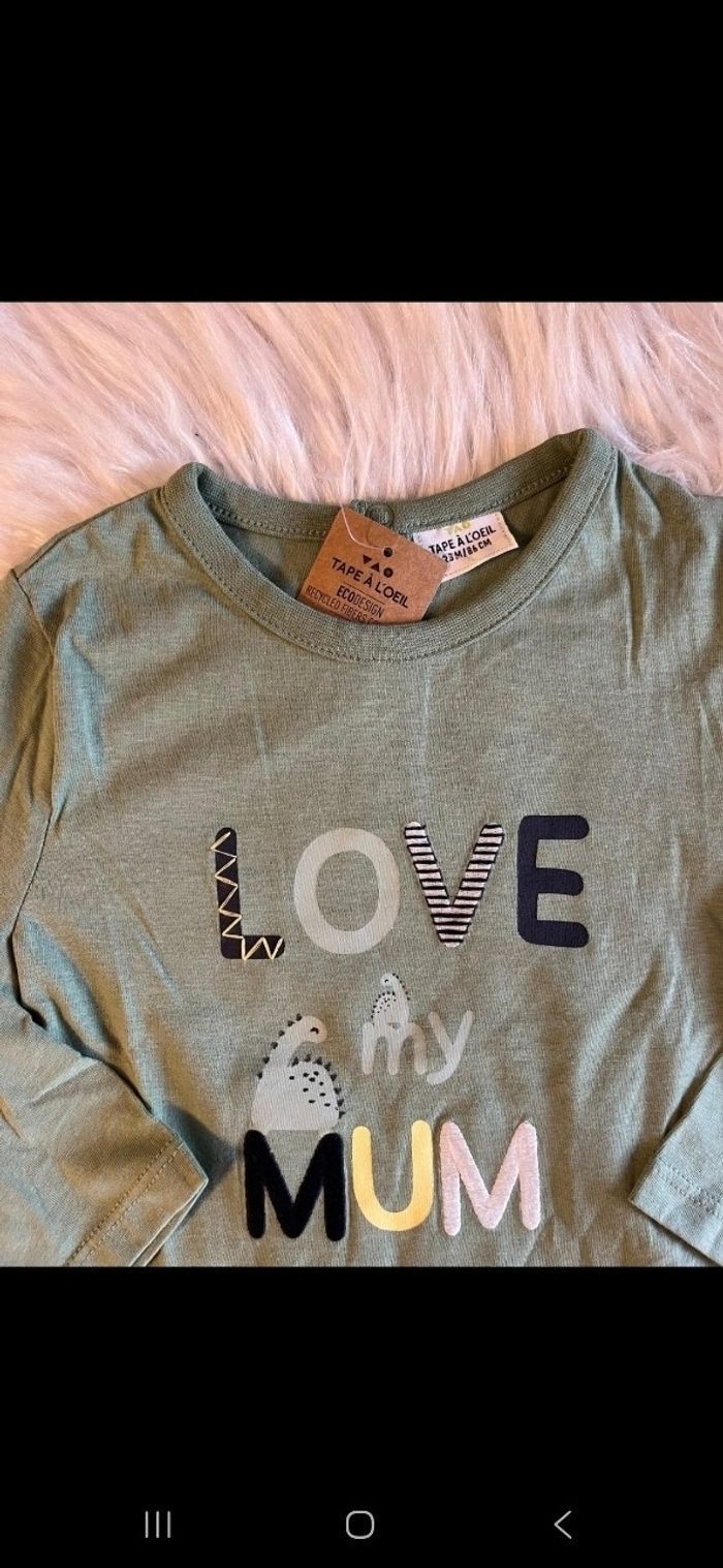 (Neufs non portés) 🏷🏷🥰👌😍🤩superbe ensemble teeshirt ml et pantalon velours 23 mois garçon - photo numéro 3